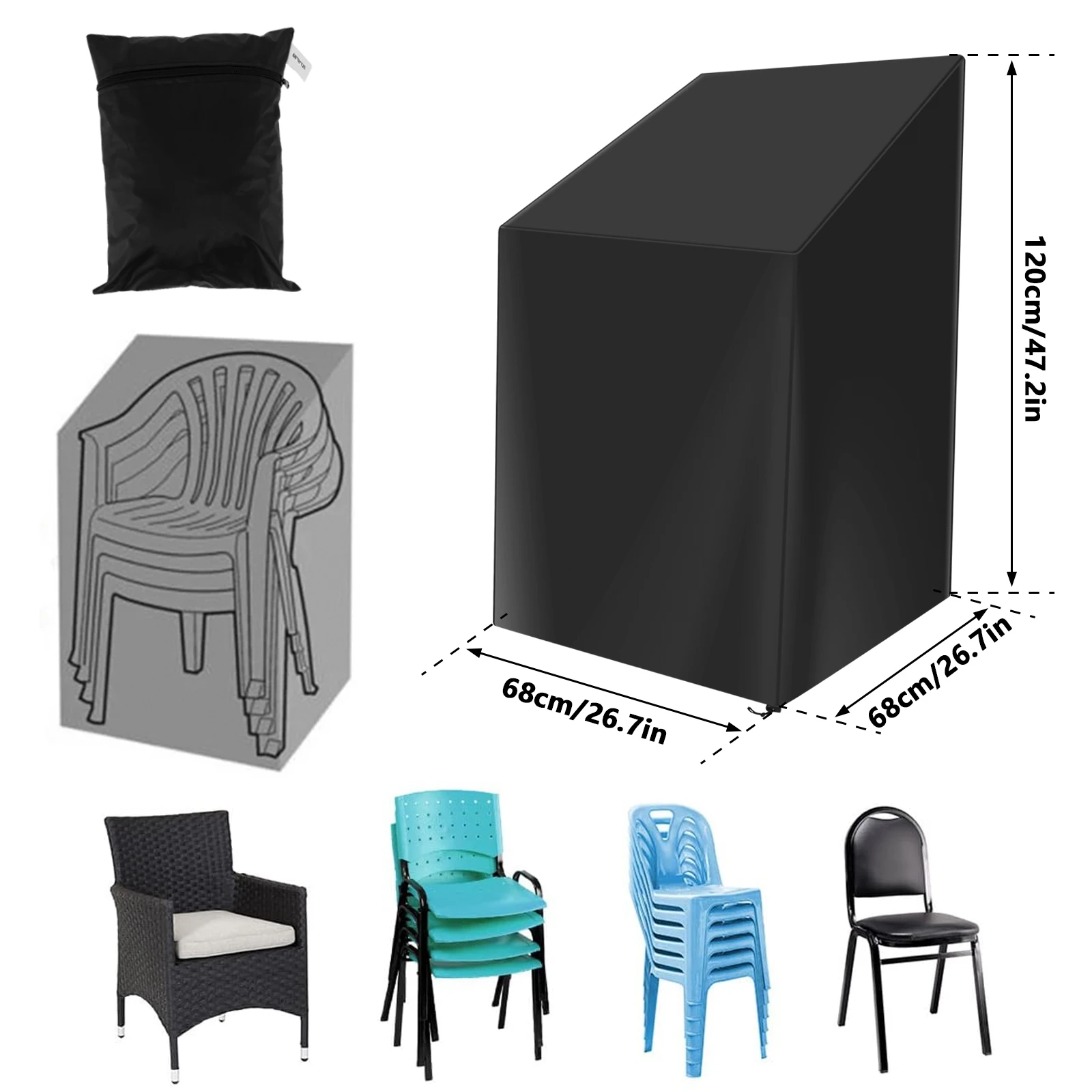 Stacked Chair Dust Cover with  - Outdoor Furniture Varnish 评论和价格