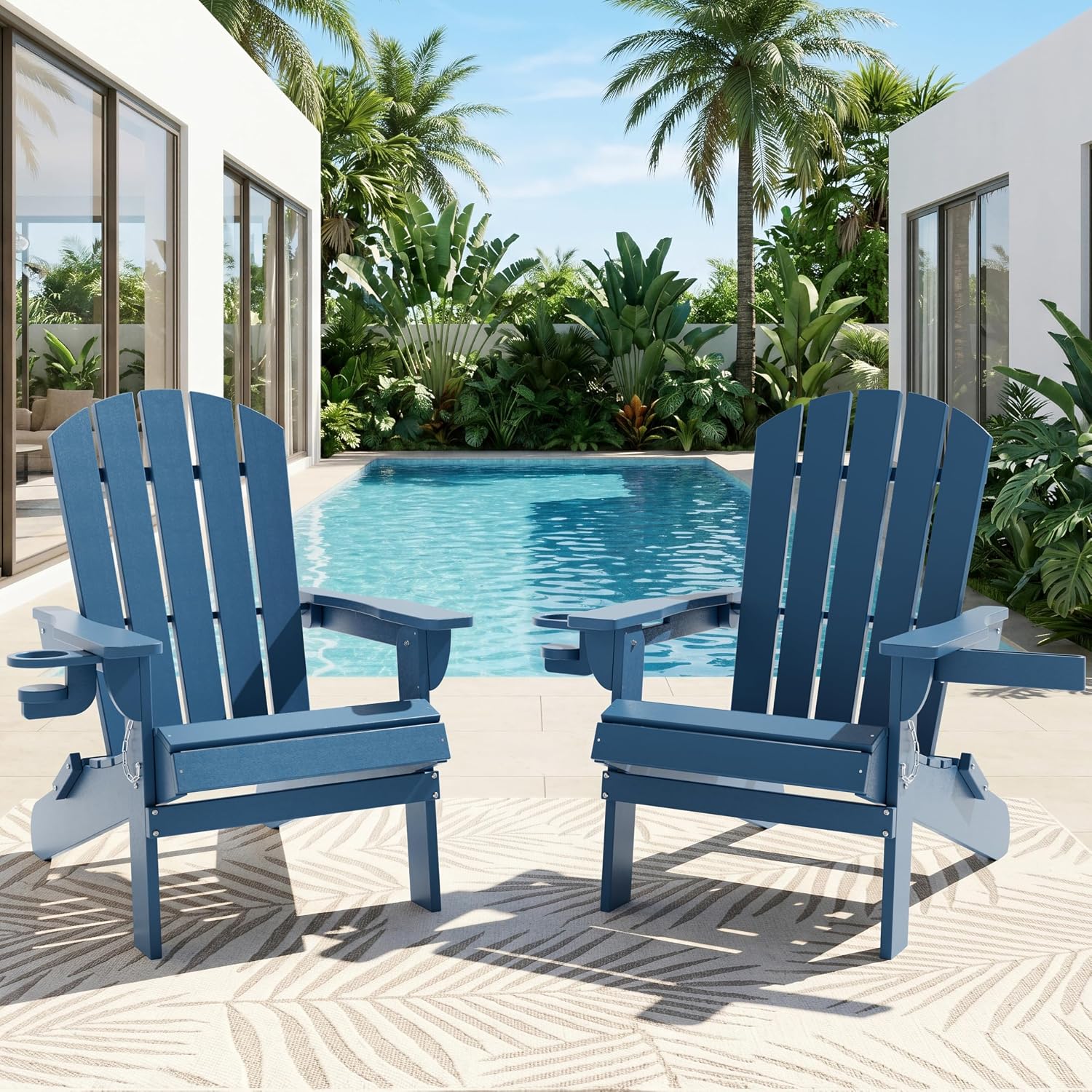 Folding Adirondack Chair Set 2 - Adirondack Chair Wood 评论和价格