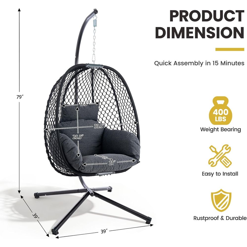 Egg Chair Outdoor with Stand,  - Hanging Egg Chair 评论和价格