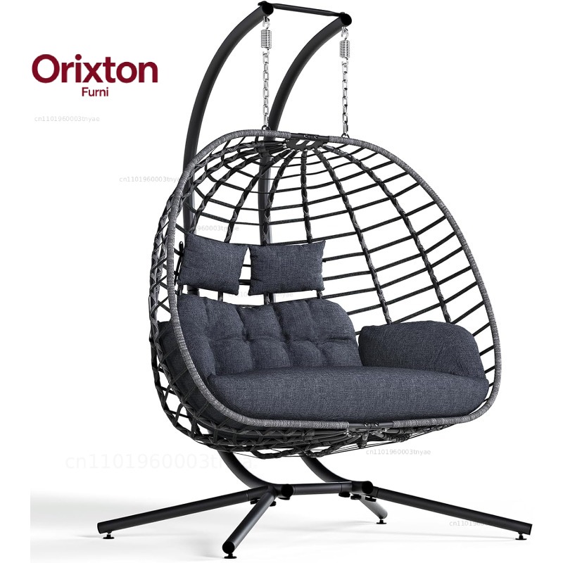 Double Egg Swing Chair with St - Hanging Egg Chair 评论和价格