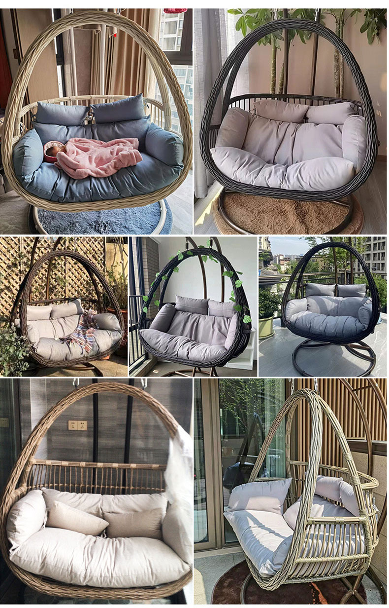 Patio Swing Two Seat Wicker Ha - Hanging Egg Chair 评论和价格