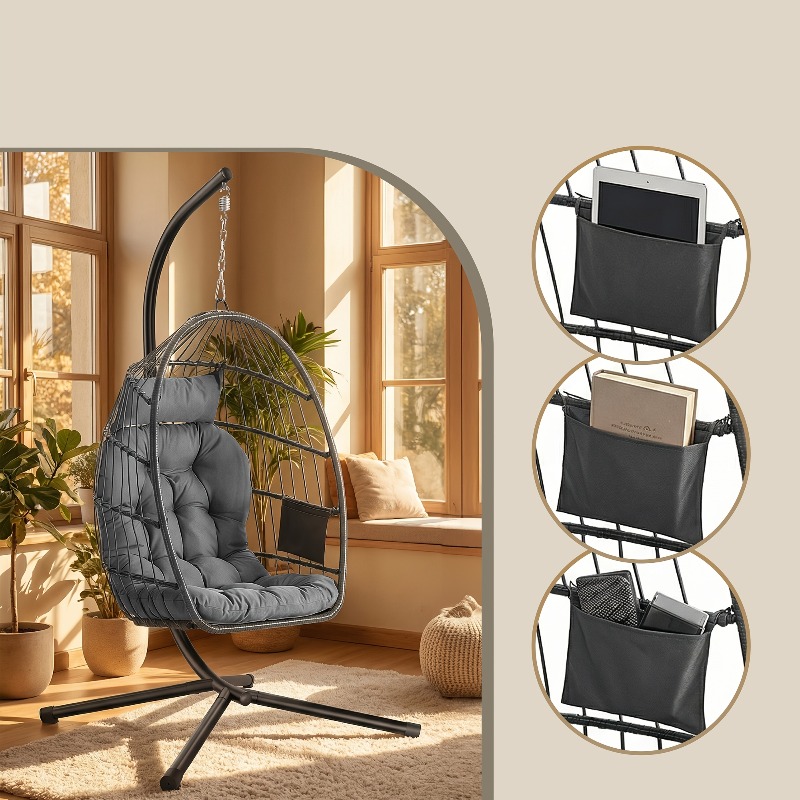 Hanging Egg Chair with Stand – - Hanging Egg Chair 评论和价格
