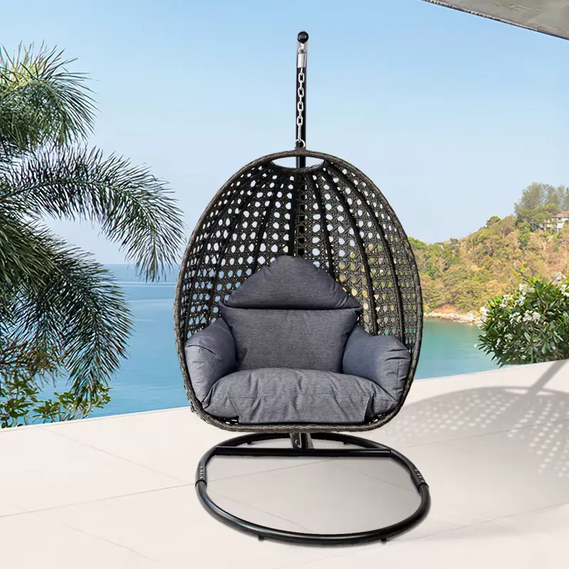 Egg Shape Black Patio Porch Wi - Hanging Egg Chair 评论和价格