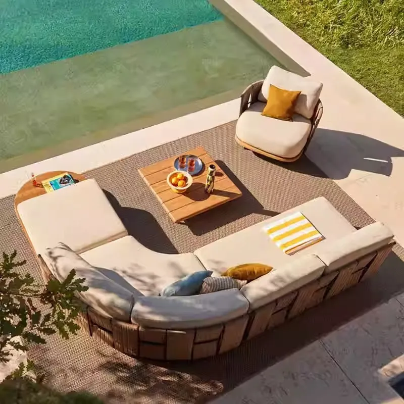 Nordic outdoor rattan sofa vil - Outdoor Furniture Design 评论和价格
