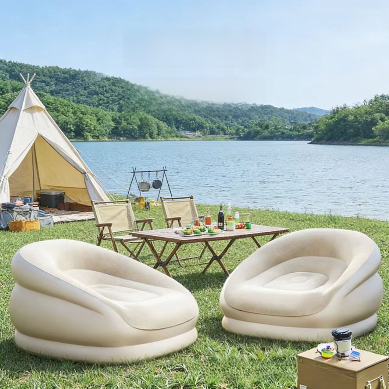 Portable Iatable Sofa for Cam  - Outdoor Furniture Design 评论和价格