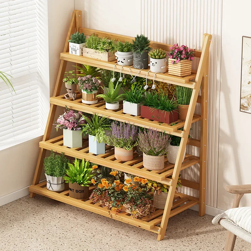 Solid Wood Flower Shelf Plant  - Outdoor Furniture Design 评论和价格