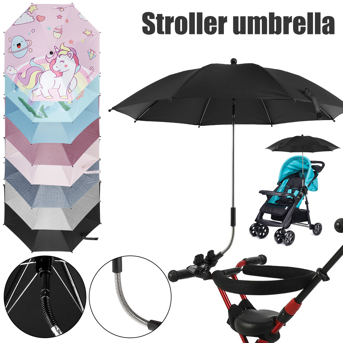 Universal Baby Car Pram Umbrel - Parasol Umbrella Large 评论和价格