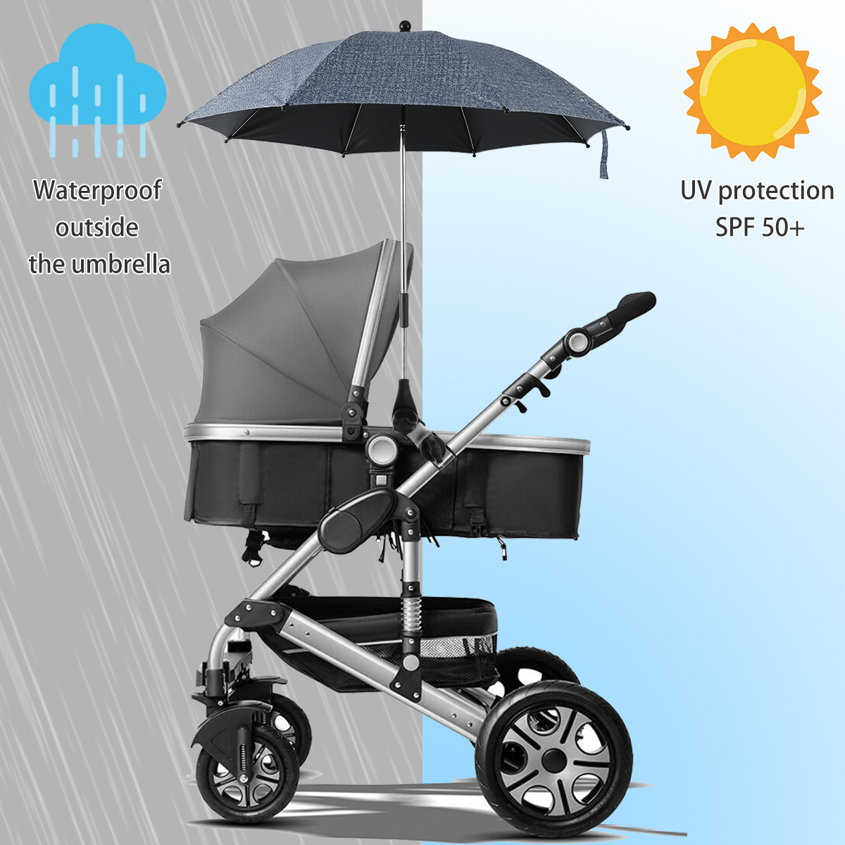 Universal Baby Car Pram Umbrel - Parasol Umbrella Large 评论和价格