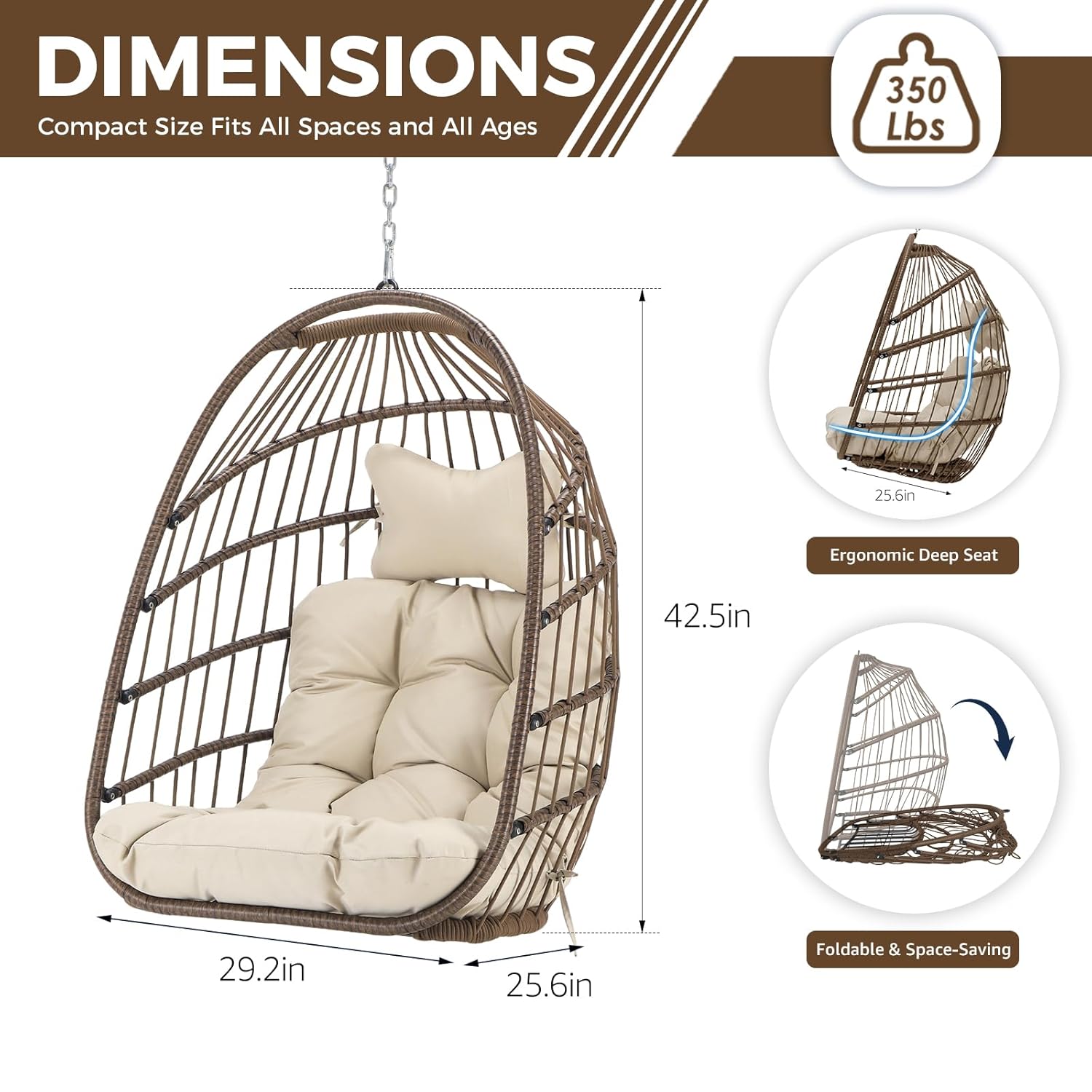 Outdoor Hanging Egg Chair With - Hanging Egg Chair 评论和价格