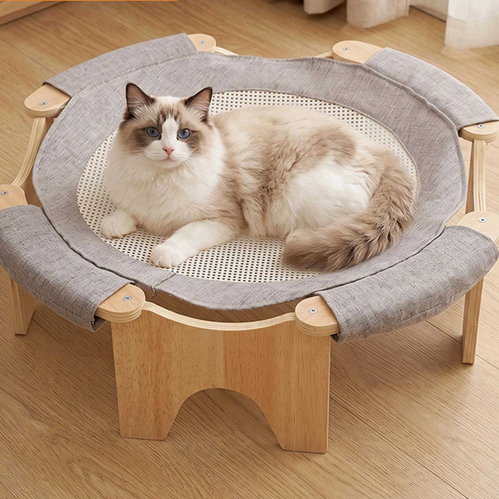 Elevated Pet Bed Wooden Cat Ha - Outdoor Furniture Durable 评论和价格