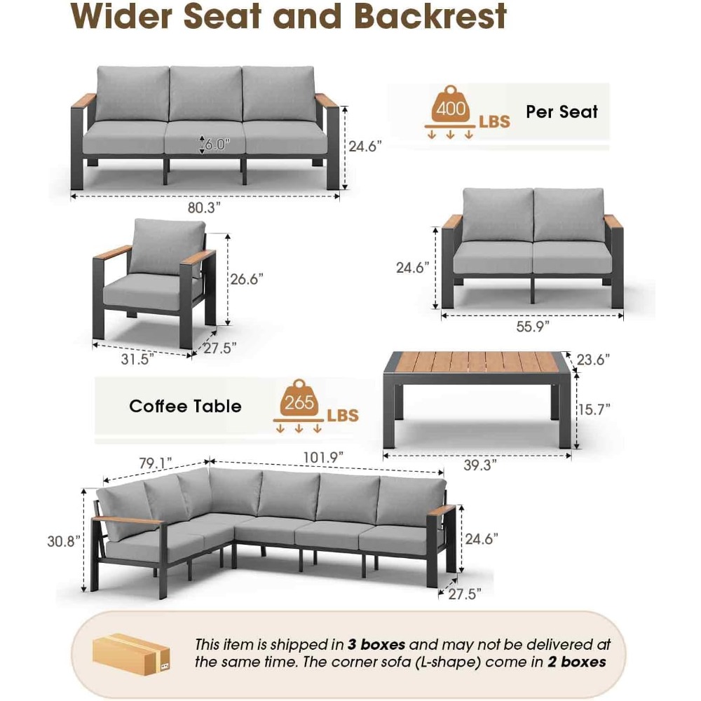 USA Stock Aluminum Outdoor Pat - Outdoor Furniture In Sale 评论和价格