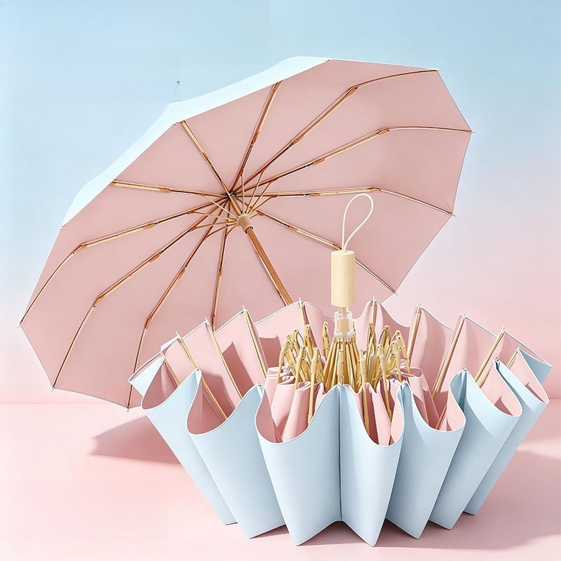 Color Coated Umbrella Thick Wi - Parasol Umbrella Large 评论和价格