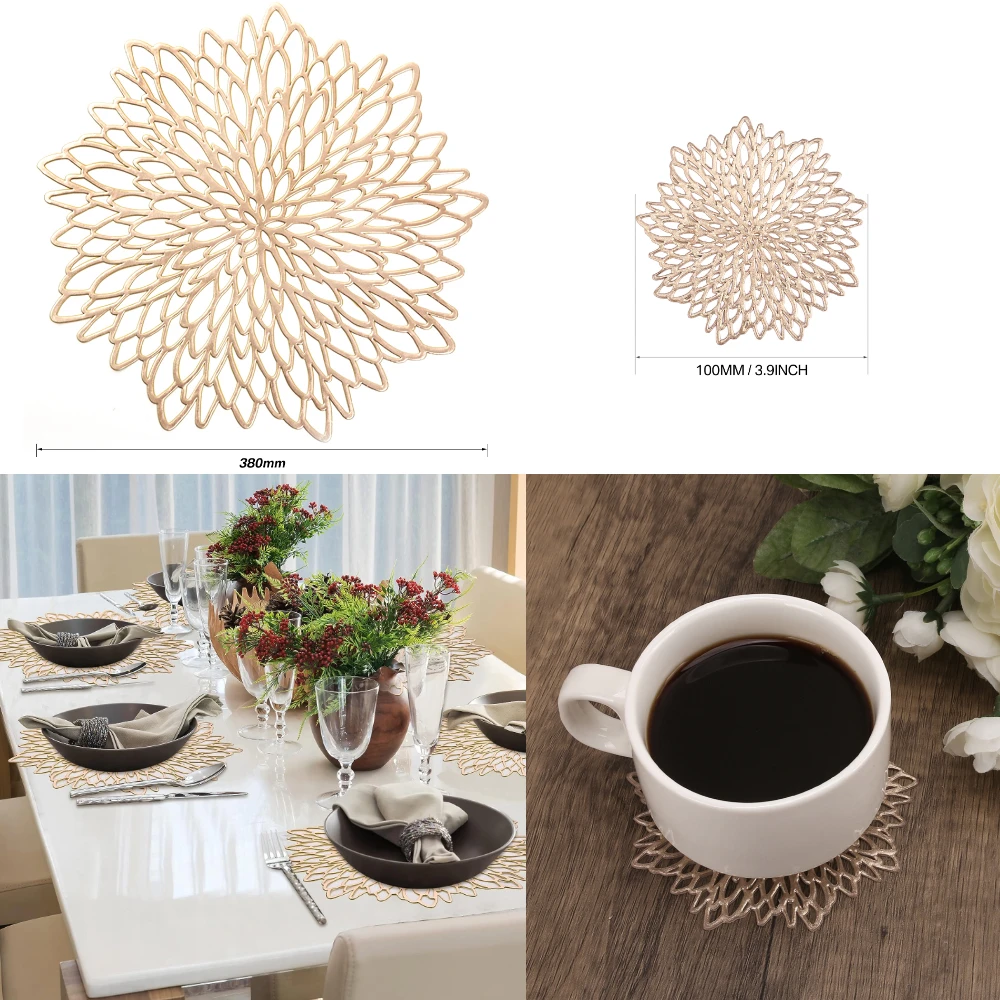 Set of 4 Metallic Placemats Se - Outdoor Furniture Design 评论和价格