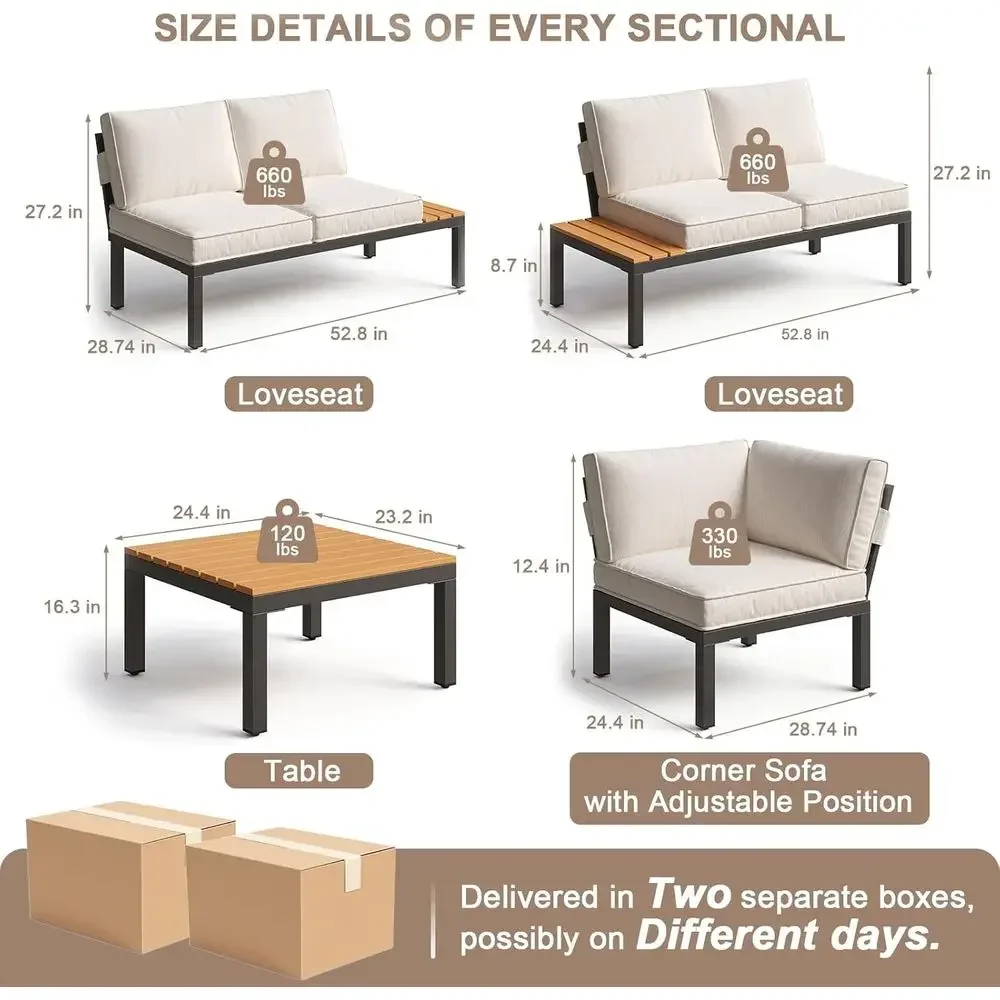 5-Person Outdoor Patio Furnitu - Outdoor Furniture Durable 评论和价格